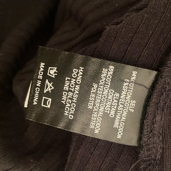 🆕 Anthropologie Anthro bow-tie tank top shirt black sz medium - Picture 5 of 5